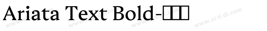 Ariata Text Bold字体转换